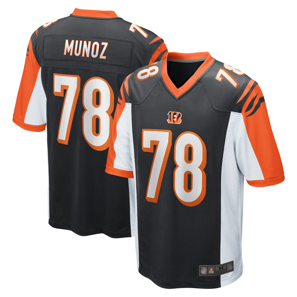 Johmsee C.Bengals #78 Anthony Munoz Player Black Alternate Home Game Stitched Jerseys