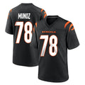 Johmsee C.Bengals #78 Anthony Munoz Player Black Home Game Stitched Jerseys