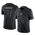 Johmsee C.Bengals #78 Anthony Munoz Player Black Reflective Limited Game Stitched Jerseys