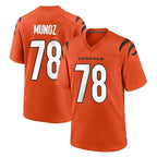 Johmsee C.Bengals #78 Anthony Munoz Player Orange Home Game Stitched Jerseys