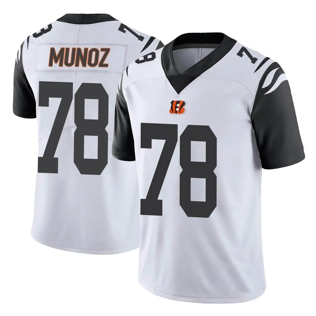 Johmsee C.Bengals #78 Anthony Munoz Player White Color Rush Vapor Untouchable Limted Home Game Stitched Jerseys
