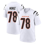Johmsee C.Bengals #78 Anthony Munoz Player White Home Game Stitched Jerseys