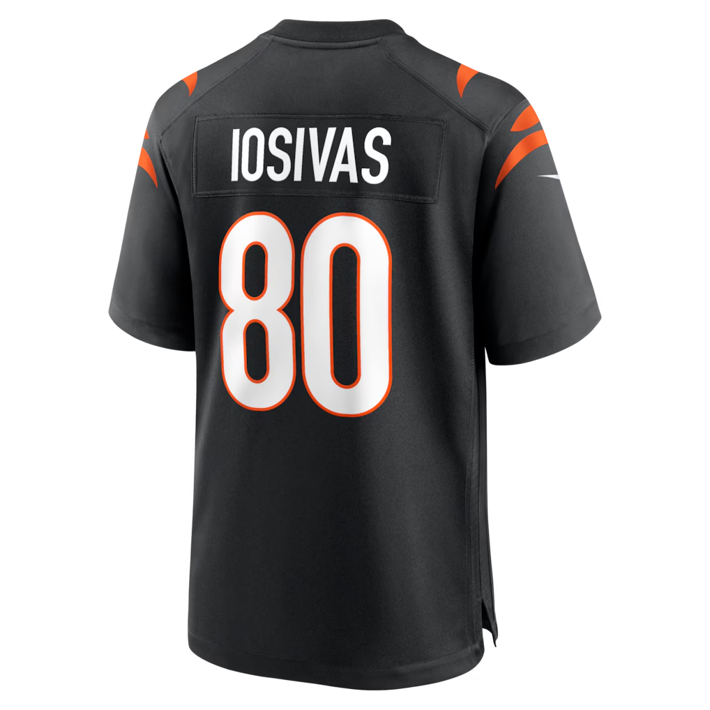 Johmsee C.Bengals #80 Andrei Iosivas Black Team Game Stitched Jerseys