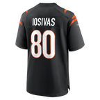 Johmsee C.Bengals #80 Andrei Iosivas Black Team Game Stitched Jerseys
