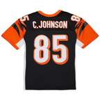 Johmsee C.Bengals #85 Chad Johnson Mitchell & Ness Black 2004 Legacy Replica Stitched Puhic Jersey