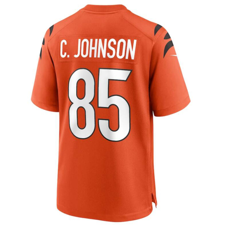 Johmsee C.Bengals #85 Chad Johnson Orange Retired Player Alternate Game Jersey American Stitched Jerseys
