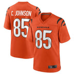 Johmsee C.Bengals #85 Chad Johnson Orange Retired Player Alternate Game Jersey American Stitched Jerseys