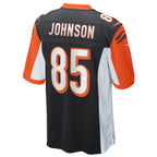 Johmsee C.Bengals #85 Chad Johnson Player Black Game  Stitched Jerseys