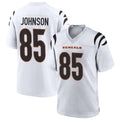 Johmsee C.Bengals #85 Chad Johnson Player White Home Game Stitched Jerseys