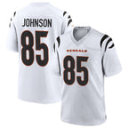Johmsee C.Bengals #85 Chad Johnson Player White Home Game Stitched Jerseys