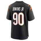 Johmsee C.Bengals #90 Kris Jenkins Jr Player Black Home Game Stitched Jerseys