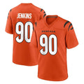 Johmsee C.Bengals #90 Kris Jenkins Jr Player Orange Home Game Stitched Jerseys