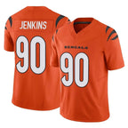 Johmsee C.Bengals #90 Kris Jenkins Jr Player Orange Vapor F.U.S.E. Limited Home Game Stitched Jerseys