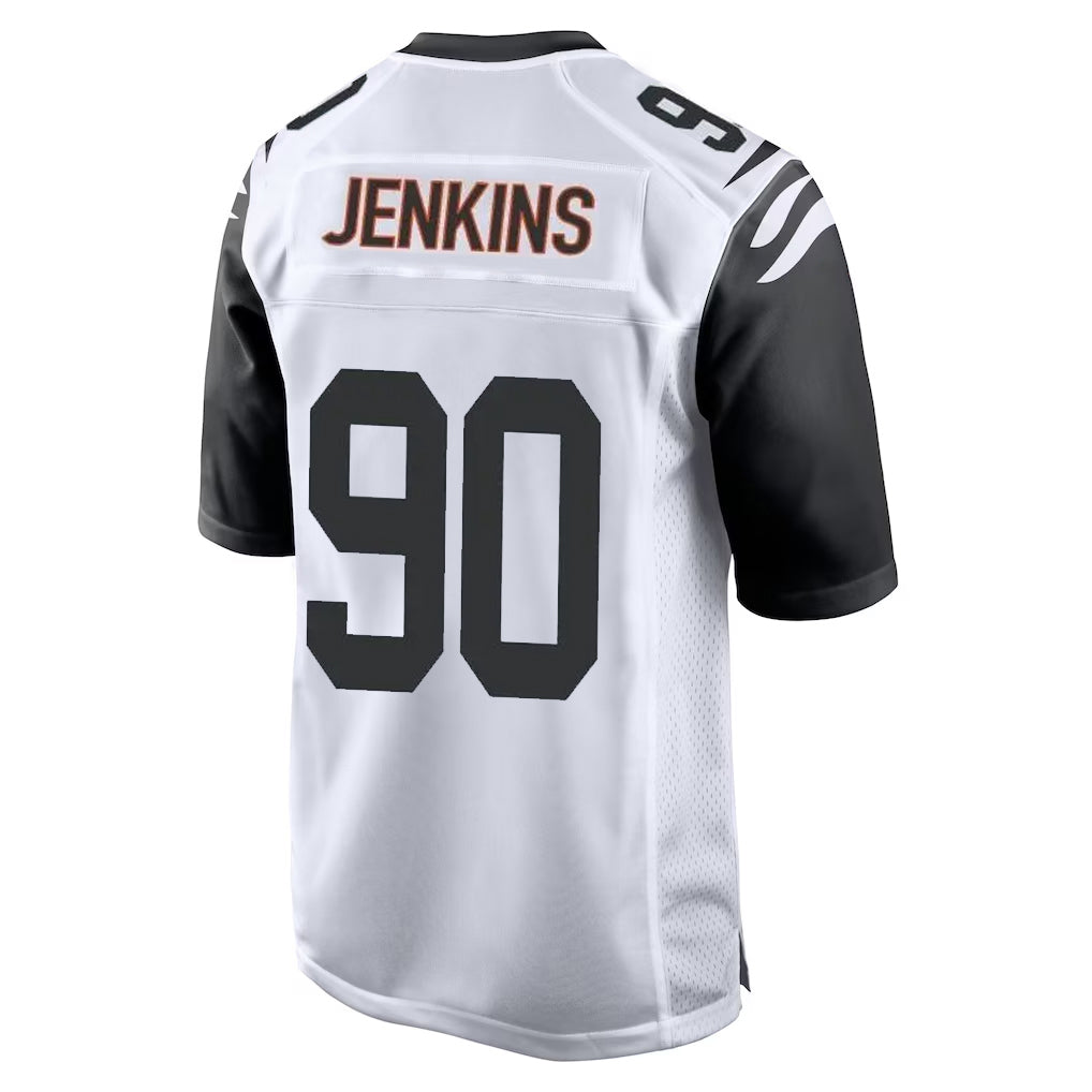 Johmsee C.Bengals #90 Kris Jenkins Jr Player White Alternate Home Game Stitched Jerseys