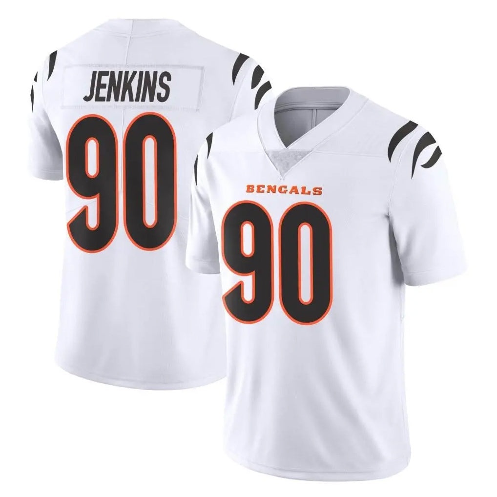 Johmsee C.Bengals #90 Kris Jenkins Jr Player White Vapor Untouchable Limited Home Game Stitched Jerseys