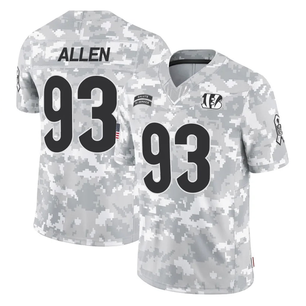 Johmsee C.Bengals #93 Jonathan Allen Player Arctic Camo Salute to Service Limited Stitched Jerseys