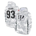 Johmsee C.Bengals #93 Jonathan Allen Player Arctic Camo Salute to Service Pullover Hoodie Limited Stitched Jerseys