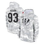 Johmsee C.Bengals #93 Jonathan Allen Player Arctic Camo Salute to Service Pullover Hoodie Limited Stitched Jerseys