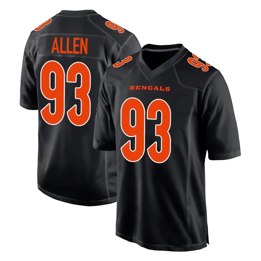 Johmsee C.Bengals #93 Jonathan Allen Player Black Fashion Game Stitched Jerseys