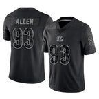 Johmsee C.Bengals #93 Jonathan Allen Player Black Reflective Limited Game Stitched Jerseys