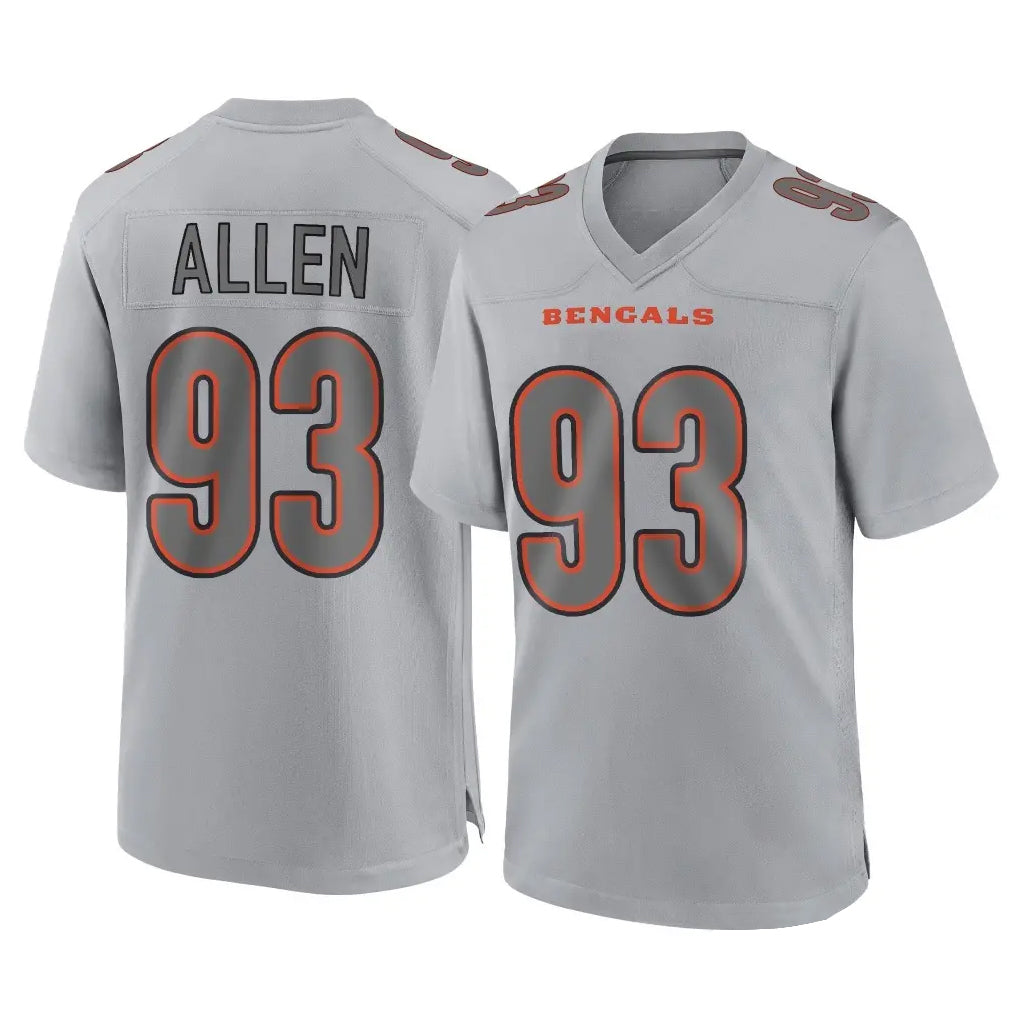 Johmsee C.Bengals #93 Jonathan Allen Player Gray Atmosphere Fashion Game Stitched Jerseys