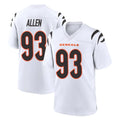 Johmsee C.Bengals #93 Jonathan Allen Player White Home Game Stitched Jerseys
