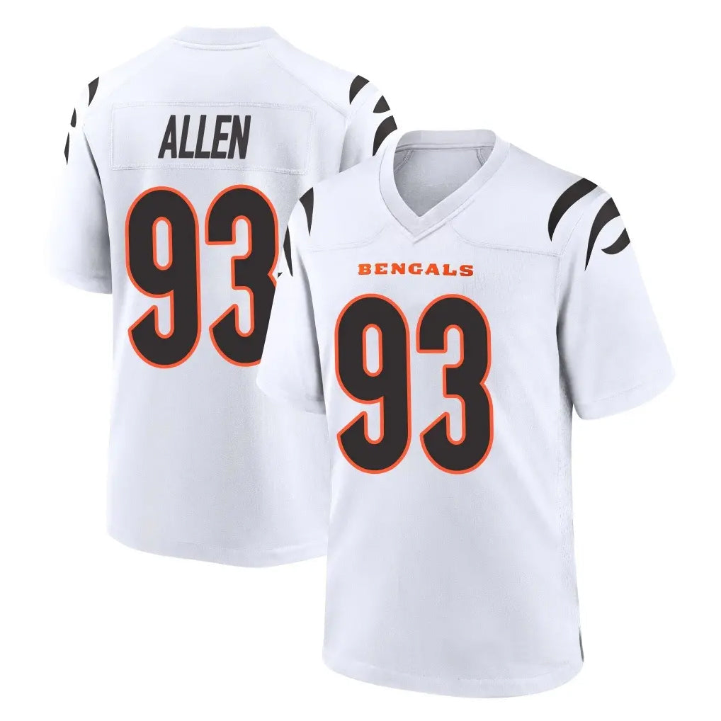 Johmsee C.Bengals #93 Jonathan Allen Player White Home Game Stitched Jerseys