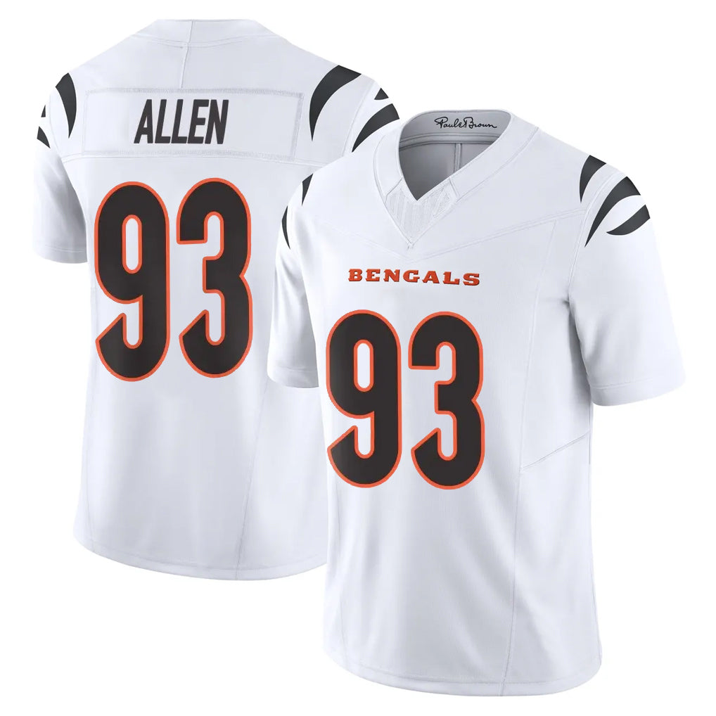 Johmsee C.Bengals #93 Jonathan Allen Player White Vapor F.U.S.E. Limited Home Game Stitched Jerseys