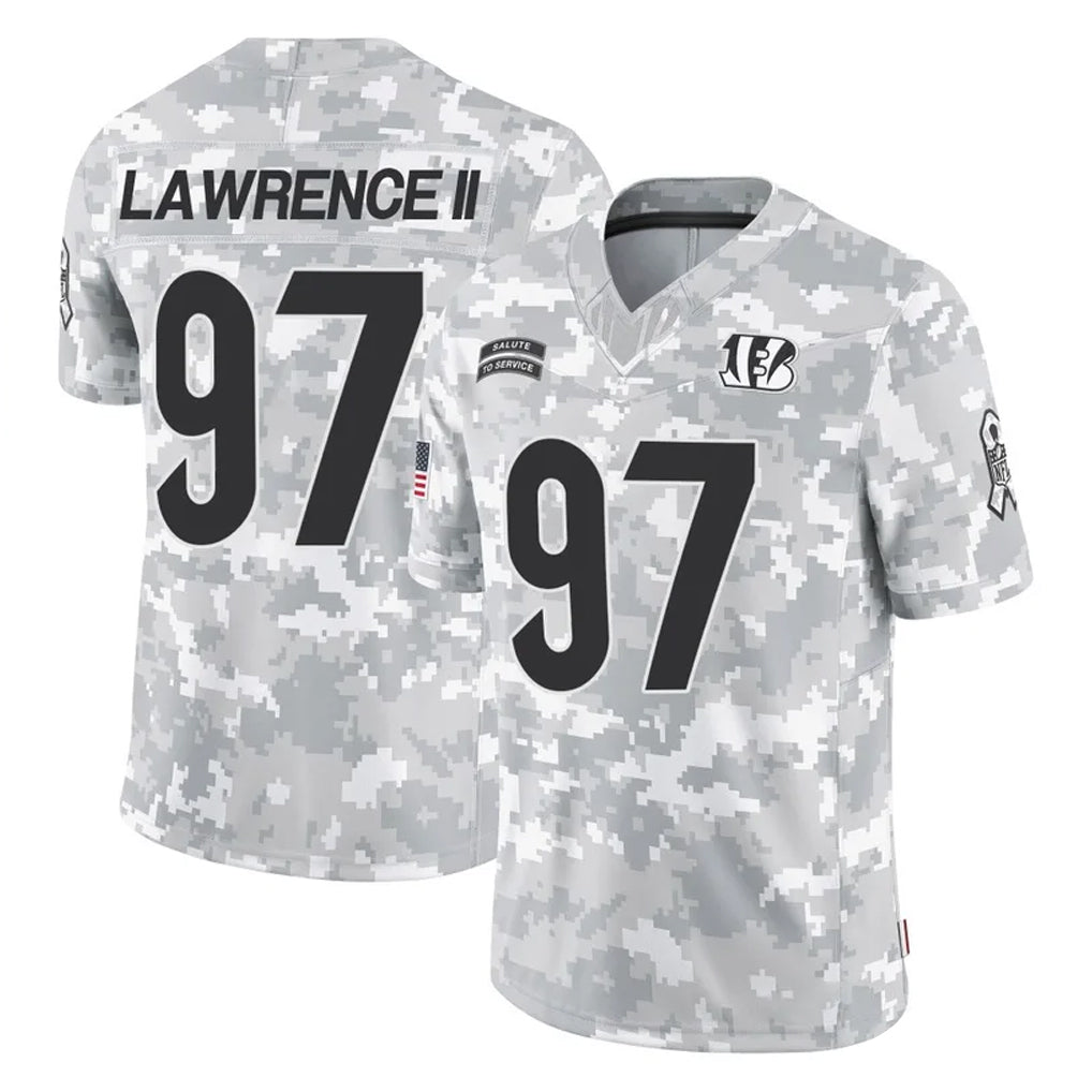 Johmsee C.Bengals #97 Dexter Lawrence II Player Arctic Camo Salute to Service Limited Stitched Jerseys