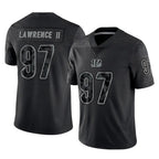 Johmsee C.Bengals #97 Dexter Lawrence II Player Black Reflective Limited Game Stitched Jerseys