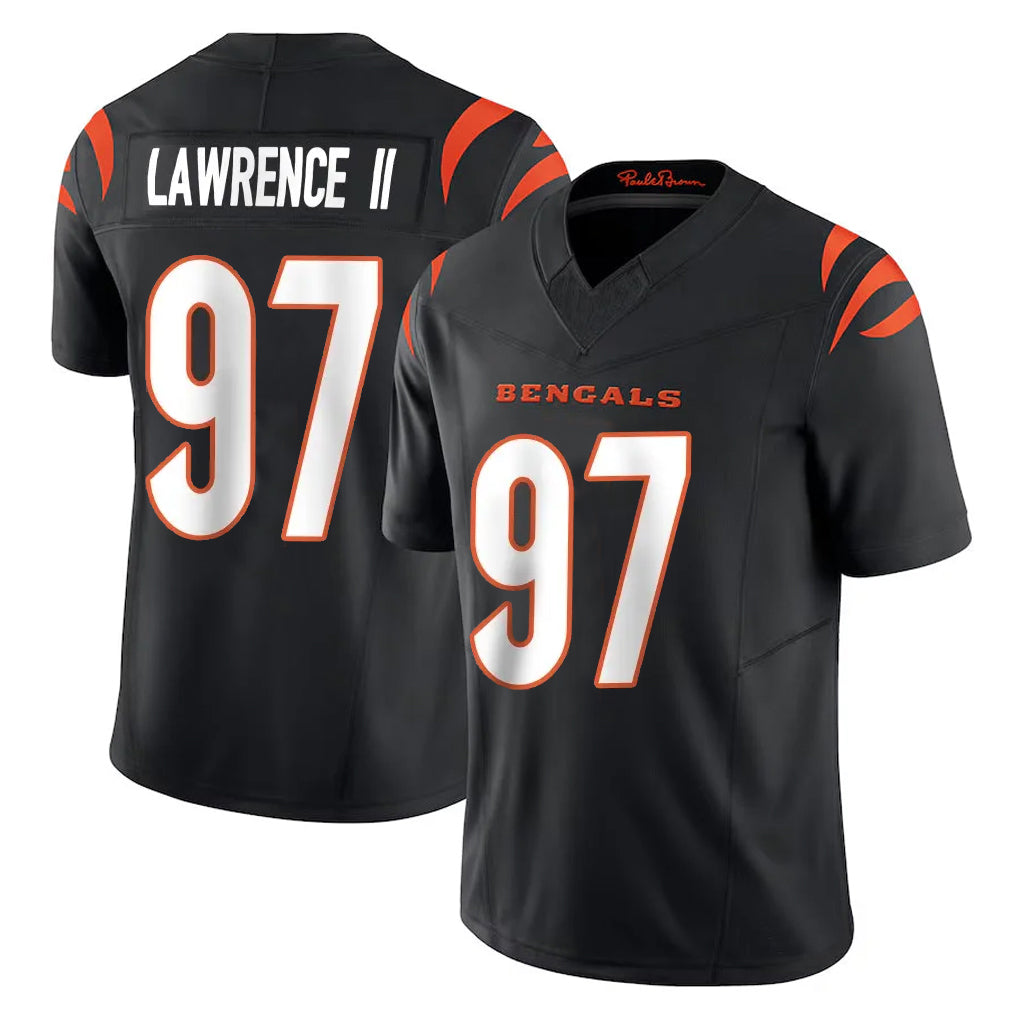 Johmsee C.Bengals #97 Dexter Lawrence II Player Black Vapor F.U.S.E. Limited Home Game Stitched Jerseys