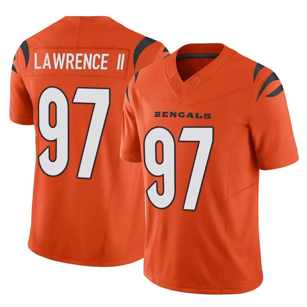Johmsee C.Bengals #97 Dexter Lawrence II Player Orange Vapor F.U.S.E. Limited Home Game Stitched Jerseys