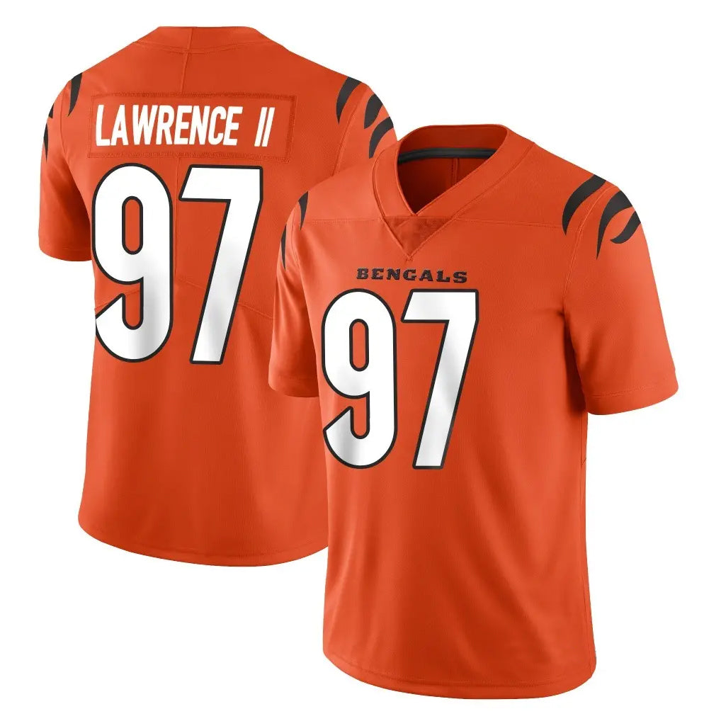 Johmsee C.Bengals #97 Dexter Lawrence II Player Orange Vapor Untouchable Limited Home Game Stitched Jerseys