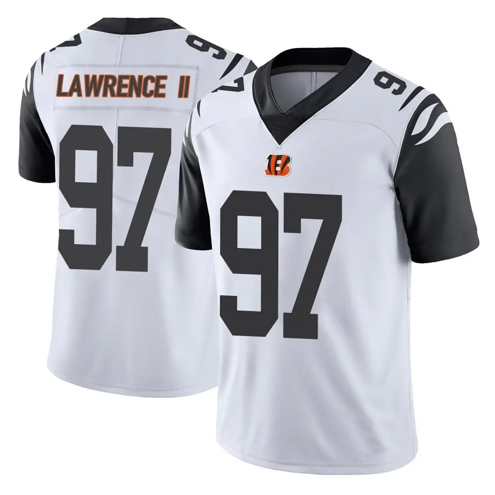 Johmsee C.Bengals #97 Dexter Lawrence II Player White Color Rush Vapor Untouchable Limted Home Game Stitched Jerseys