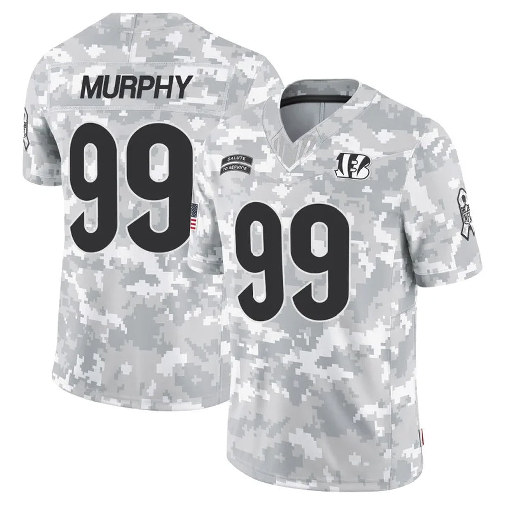 Johmsee C.Bengals #99 Myles Murphy Player Arctic Camo Salute to Service Limited Stitched Jerseys