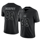 Johmsee C.Bengals #99 Myles Murphy Player Black Reflective Limited Game Stitched Jerseys