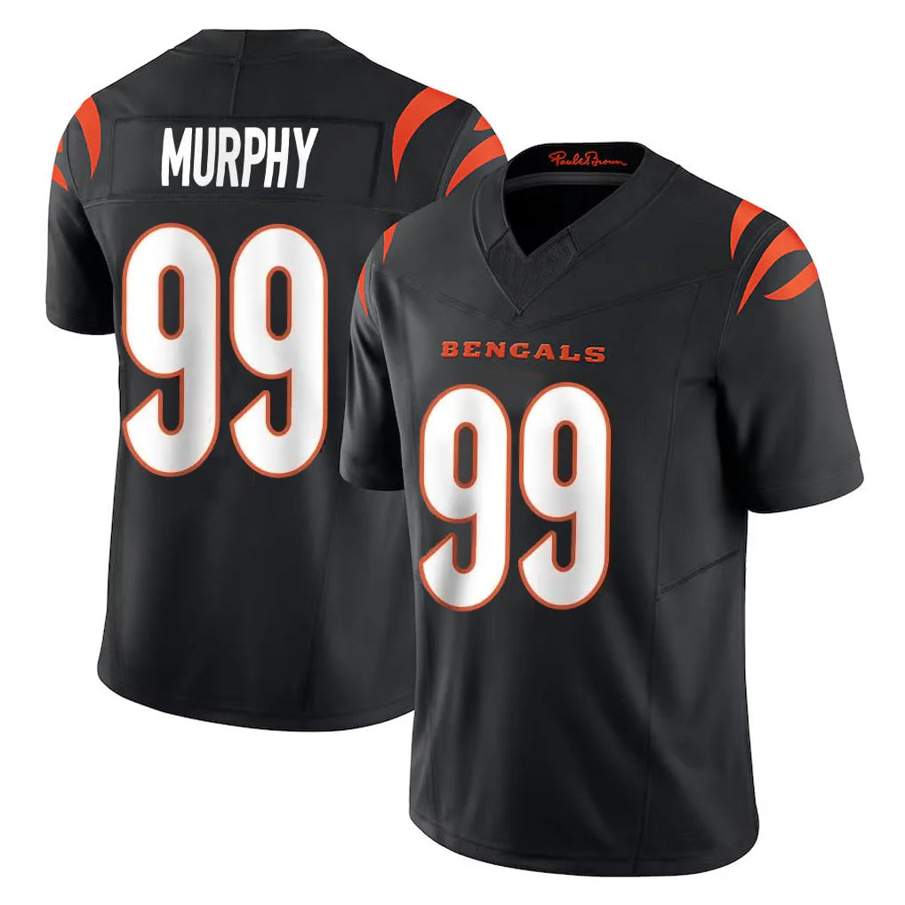 Johmsee C.Bengals #99 Myles Murphy Player Black Vapor F.U.S.E. Limited Home Game Stitched Jerseys