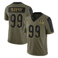 Johmsee C.Bengals #99 Myles Murphy Player Olive Salute to Service Game Stitched Jerseys