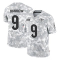 Johmsee C.Bengals #9 Joe Burrow Player Arctic Camo Salute to Service Limited Stitched Jerseys