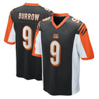 Johmsee C.Bengals #9 Joe Burrow Player Black Alternate Home Game Stitched Jerseys