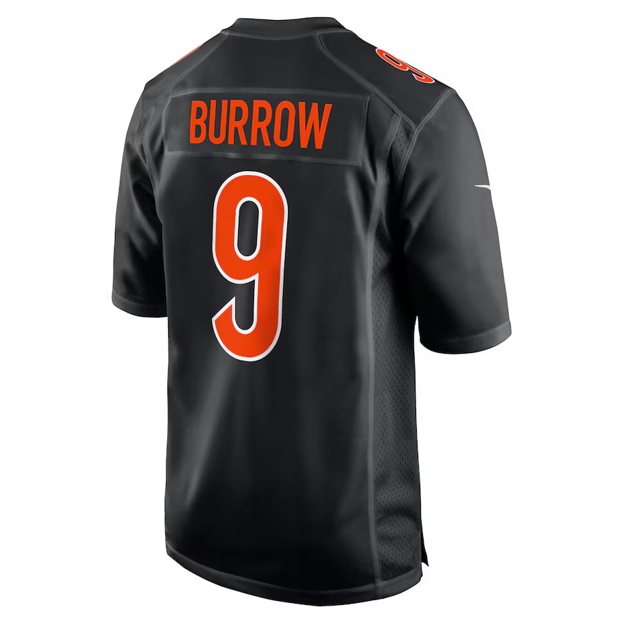 Johmsee C.Bengals #9 Joe Burrow Player Black Game Fashion Stitched Jerseys