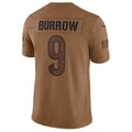 Johmsee C.Bengals #9 Joe Burrow Player Brown Salute To Service Limited Stitched Jerseys