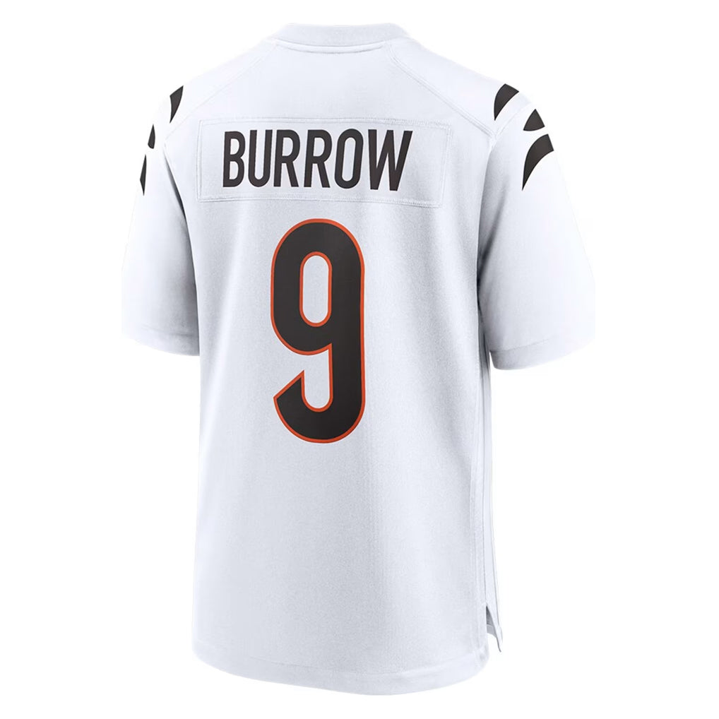 Johmsee C.Bengals #9 Joe Burrow Player White Home Game Stitched Jerseys