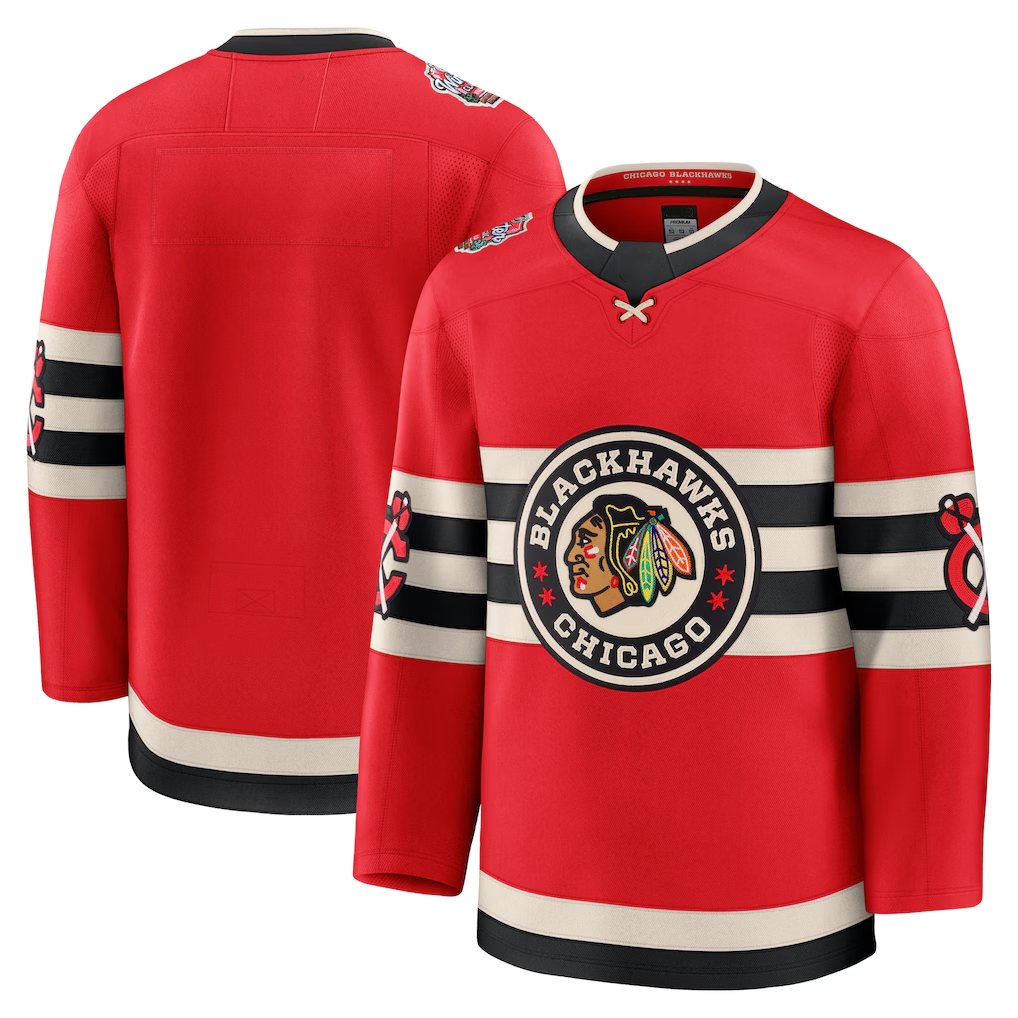 Johmsee C.Blackhawks Red 2025 Winter Classic Premium Jerseys