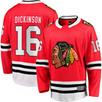 Johmsee C.Blackhawks #16 Jason Dickinson Red Home Breakaway Jerseys