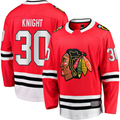 Johmsee C.Blackhawks #30 Spencer Knight Red Home Breakaway Jerseys