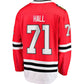 C.Blackhawks #71 Taylor Hall Fanatics Home Breakaway Player Jersey - Red Stitched American Hockey Jerseys