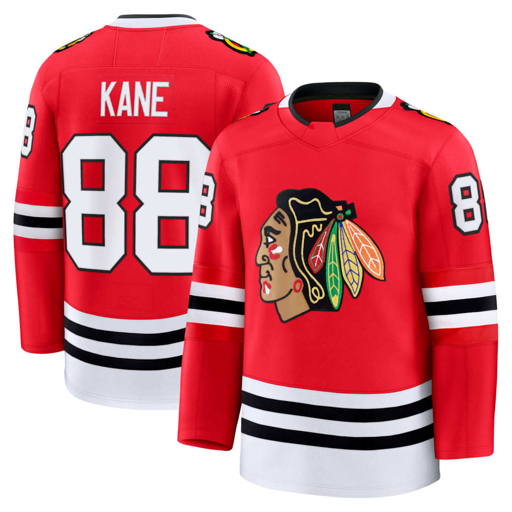 Johmsee C.Blackhawks #88 Patrick Kane Red Premium Jerseys