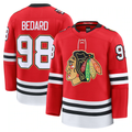 Johmsee C.Blackhawks #98 Connor Bedard Red Centennial Premium Player Jerseys