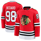 Johmsee C.Blackhawks #98 Connor Bedard Red Home Premium Jerseys